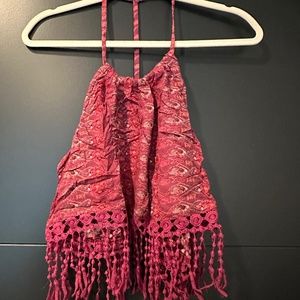 Nectar Clothing tank top with fringe detail